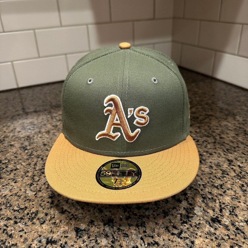 Oakland Athletics New Era 59FIFTY Fitted Baseball Cap 7 1/2 Green New